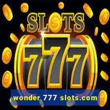 wonder 777 slots.com